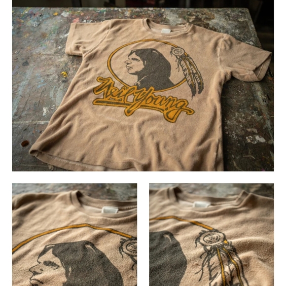 Madeworn neil young shrunken terry cloth tee size small unisex - Picture 4 of 6